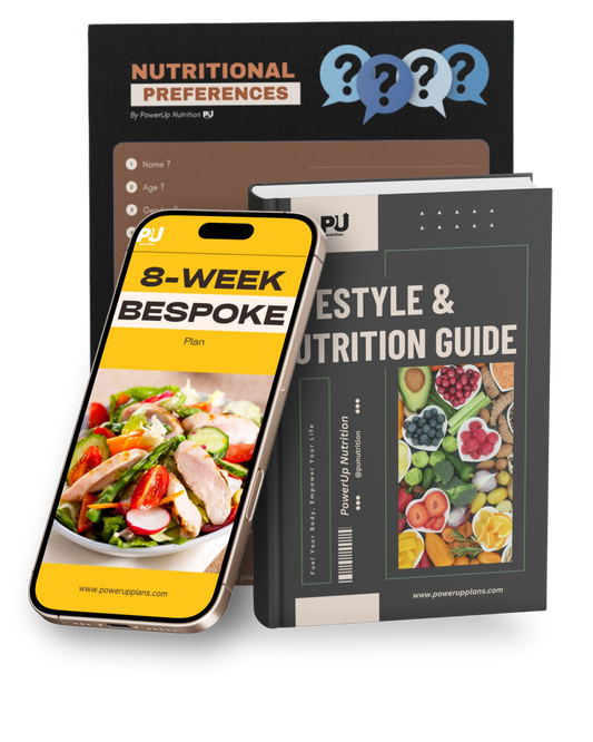 Personalised 8-week meal plan designed for sustainable fat loss, lean muscle growth, and improved metabolism. Includes structured nutrition, grocery lists, and expert guidance for long-term results.